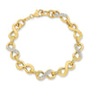 9ct Yellow Gold Silver Infused Crystal Infinity Bracelet Bracelets Bevilles 