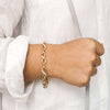 9ct Yellow Gold Silver Infused Crystal Infinity Bracelet Bracelets Bevilles 