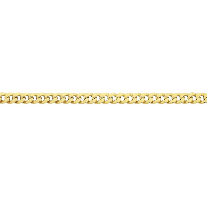 9ct Gold Silver Infused Flat Curb Bracelet 22cm Bracelets Bevilles 