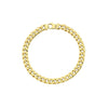 9ct Gold Silver Infused Flat Curb Bracelet 22cm Bracelets Bevilles 
