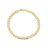 9ct Yellow Gold Silver Infused 21cm Curb Bracelet Bracelets Bevilles 