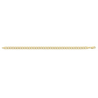 9ct Yellow Gold Silver Infused 21cm Curb Bracelet Bracelets Bevilles 