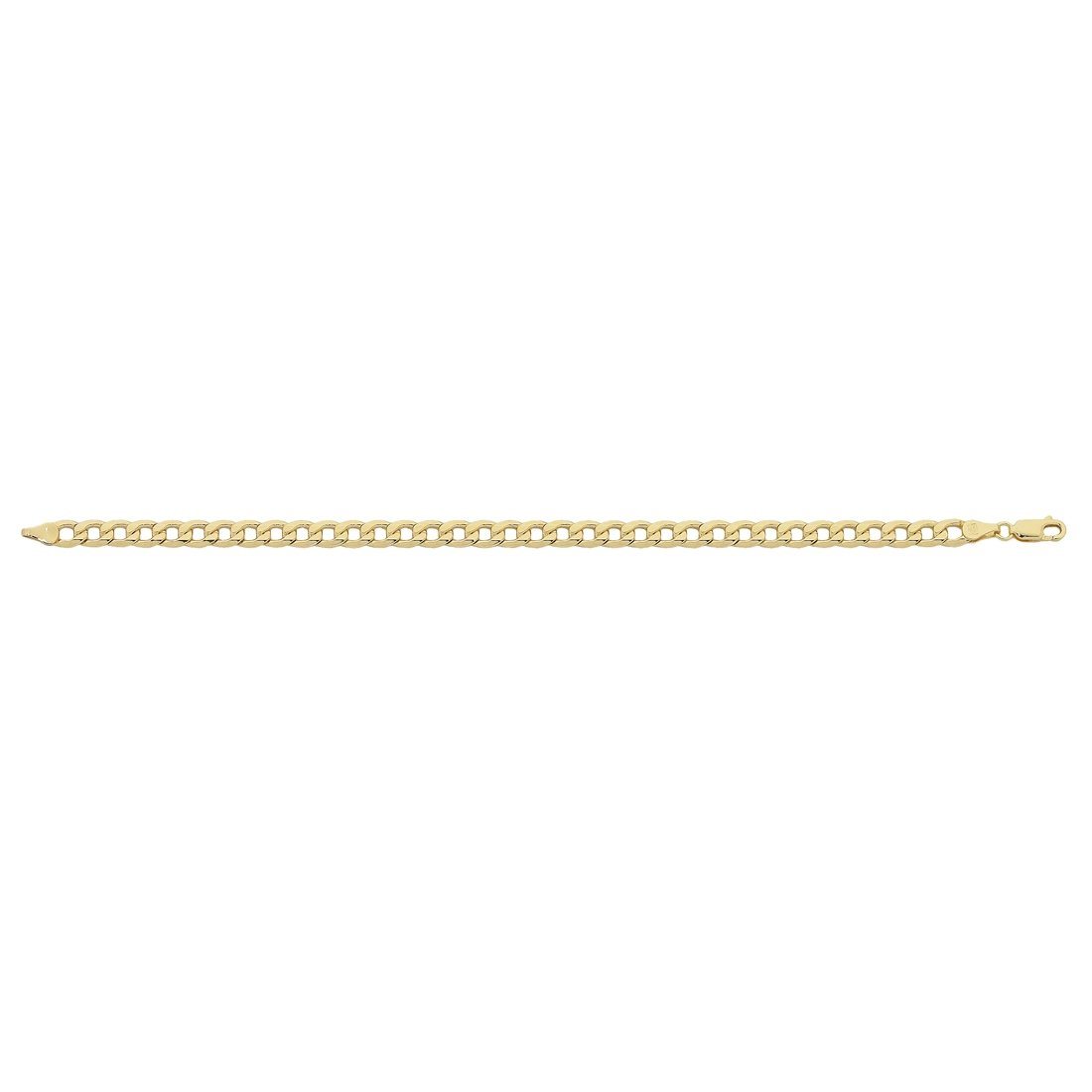 9ct Yellow Gold Silver Infused 21cm Curb Bracelet Bracelets Bevilles 