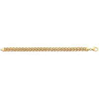 9ct Yellow Gold Silver Infused Swirl Link Fancy Bracelet Bracelets Bevilles 