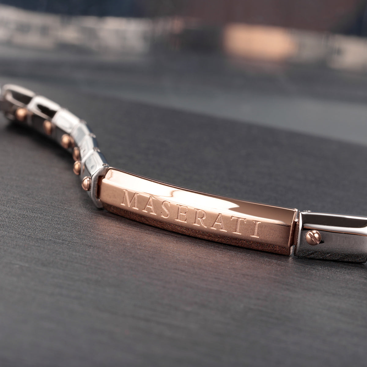 Maserati Jewels Men's Rose Gold Screw Bracelet Bevilles Jewellers 