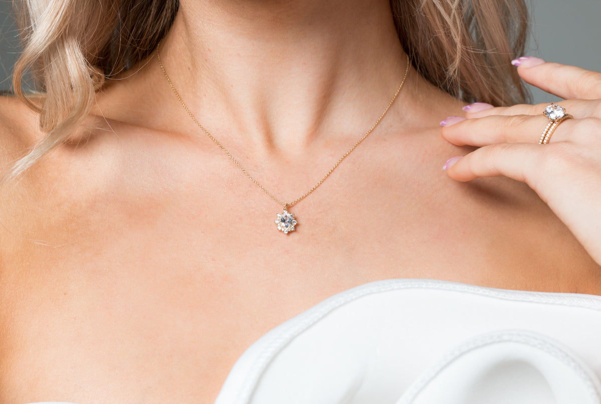 GEORGINI ICONIC BRIDAL ELOISE PENDANT GOLD Bevilles Jewellers 