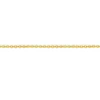 9ct Yellow Gold Silver Infused Fine Cable Necklace 40cm Necklaces Bevilles 