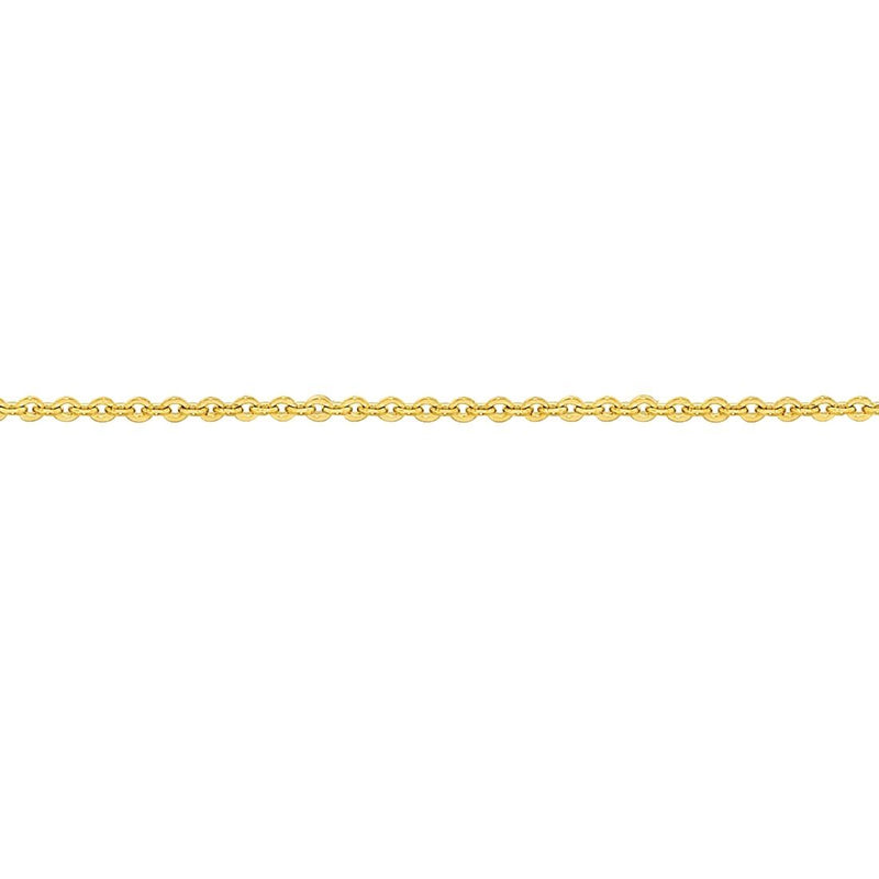 9ct Yellow Gold Silver Infused Fine Cable Necklace 45cm Necklaces Bevilles 