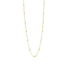 9ct Yellow Gold Silver Infused Chain And Ball Necklace 50cm Necklaces Bevilles 