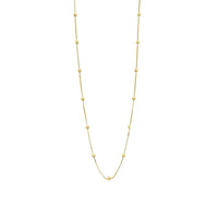 9ct Yellow Gold Silver Infused Chain And Ball Necklace 50cm Necklaces Bevilles 
