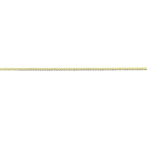 9ct Yellow Gold Silver Infused Open Curb Necklace 55cm Necklaces Bevilles 