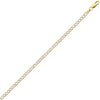 9ct Yellow Gold Silver Infused 2 Tone Diamond Cut Curb Necklace 50cm Necklaces Bevilles 