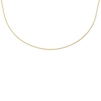 9ct Yellow Gold Silver Infused Box Chain Necklace Necklaces Bevilles 