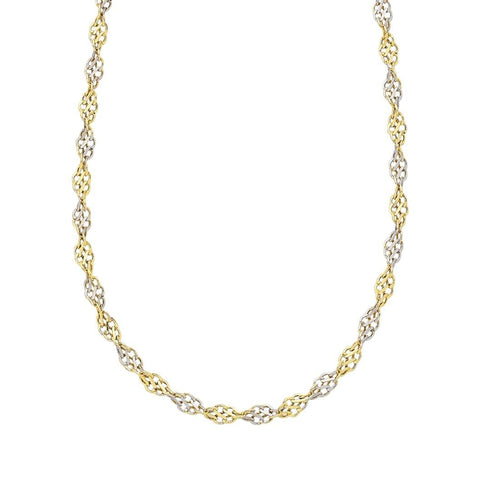 9ct Two Tone Gold Necklace Chain Necklaces Bevilles 