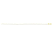 9ct Yellow Gold Silver Infused Omega Necklace 45cm Necklaces Bevilles 