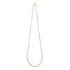 9ct Yellow Gold Silver Infused Omega Necklace 45cm Necklaces Bevilles 