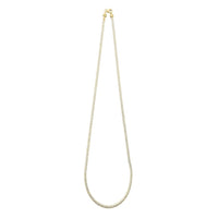 9ct Yellow Gold Silver Infused Omega Necklace 45cm Necklaces Bevilles 