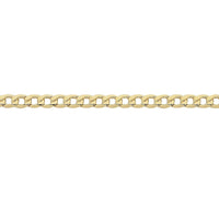9ct Yellow Gold Silver Infused 55cm Curb Necklace Necklaces Bevilles 