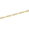 9ct Yellow Gold Silver Infused Figaro Necklace Necklaces Bevilles 