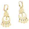 9ct Yellow Gold Silver Infused Filigree Drop Earrings Earrings Bevilles 