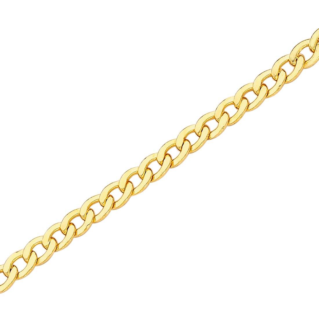 9ct Yellow Gold Open Curb 55cm Necklace Necklaces Bevilles 