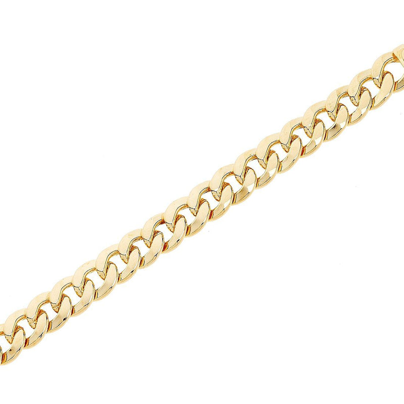 9ct Yellow Gold Silver Infused 50cm Curb Necklace Necklaces Bevilles 
