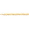 9ct Yellow Gold Silver Infused Curb Necklace 55cm Necklaces Bevilles 