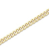 9ct Yellow Gold Silver Infused Curb Necklace 55cm Necklaces Bevilles 