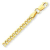 9ct Yellow Gold Silver Infused Flat Curb Necklace 65cm Necklaces Bevilles 