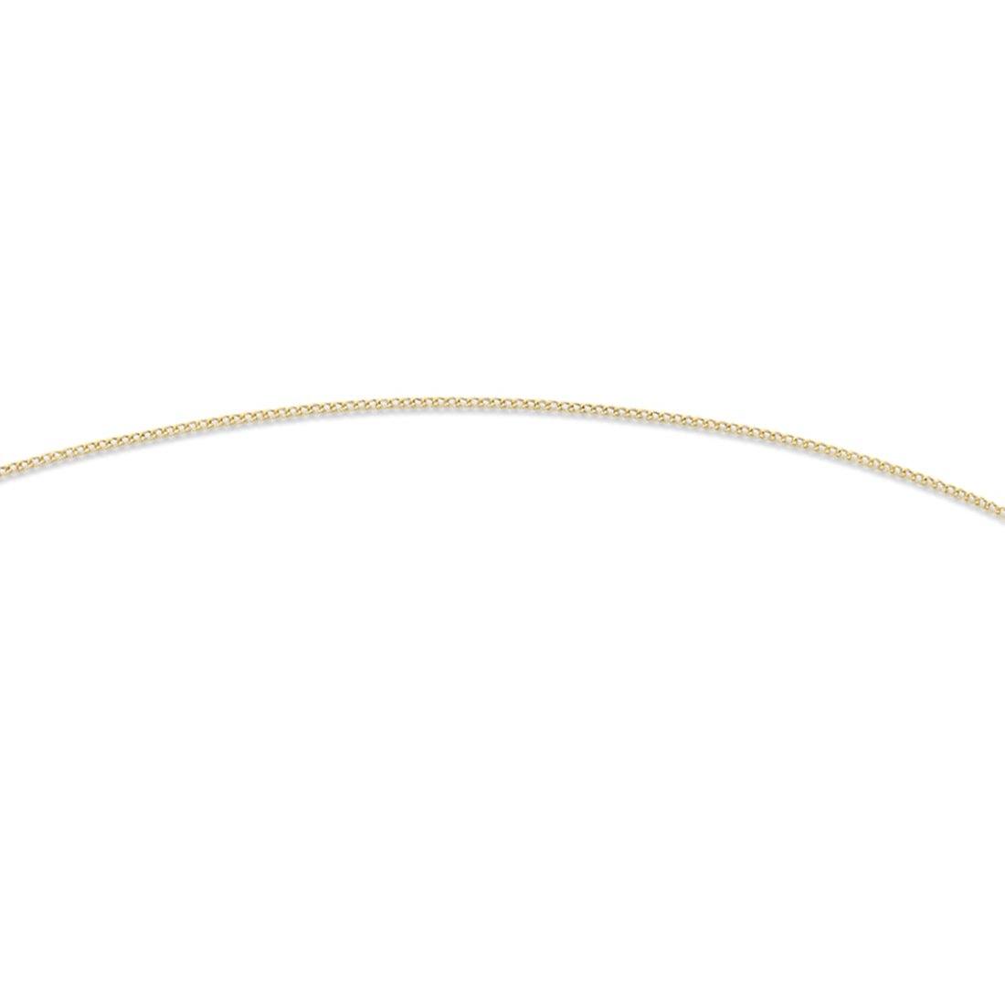 9ct Yellow Gold Silver Infused 50cm Curb Necklace Necklaces Bevilles 