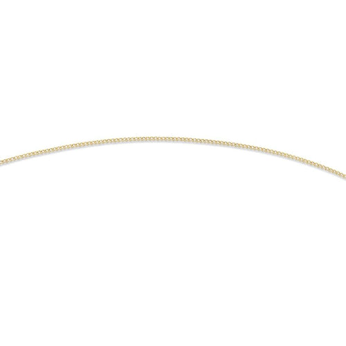9ct Yellow Gold Silver Infused 50cm Curb Necklace Necklaces Bevilles 