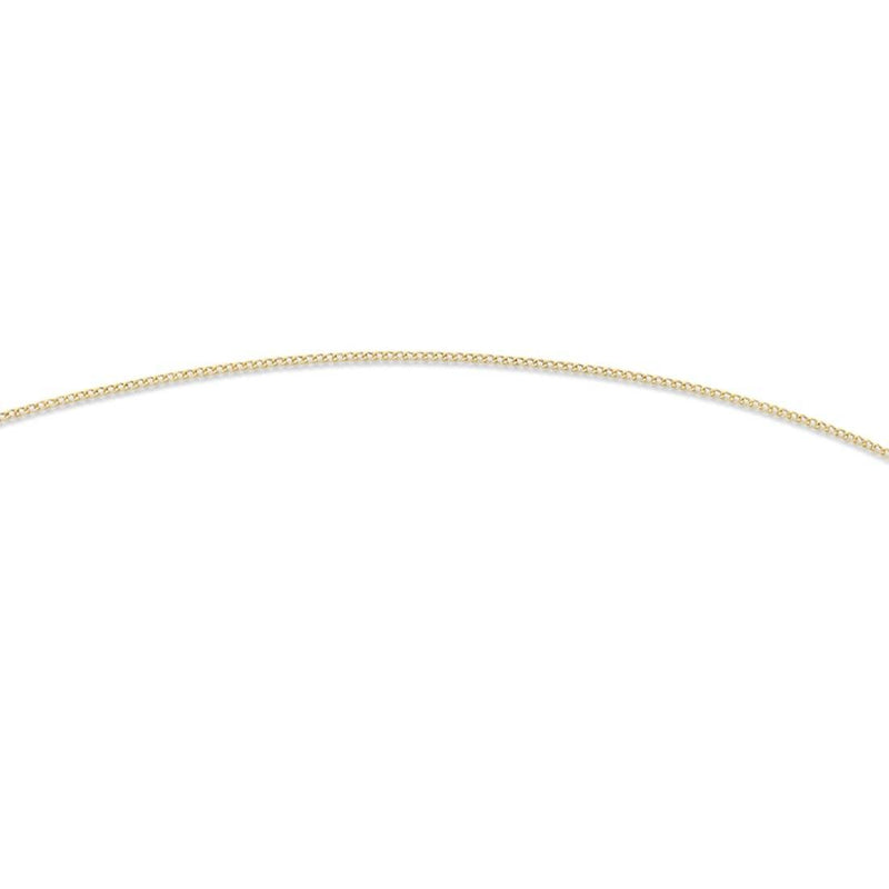 9ct Yellow Gold Silver Infused 50cm Curb Necklace Necklaces Bevilles 