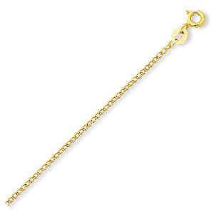 9ct Yellow Gold Silver Infused 55cm Curb Necklace Necklaces Bevilles 