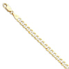 9ct Yellow Gold Two Tone Silver Infused Curb Necklace 45cm Necklaces Bevilles 