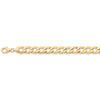 9ct Yellow Gold Silver Infused Curb Necklace Necklaces Bevilles 