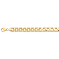 9ct Yellow Gold Silver Infused Curb Necklace Necklaces Bevilles 