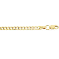 9ct Yellow Gold Silver Infused Curb Anklet Anklet Bevilles 