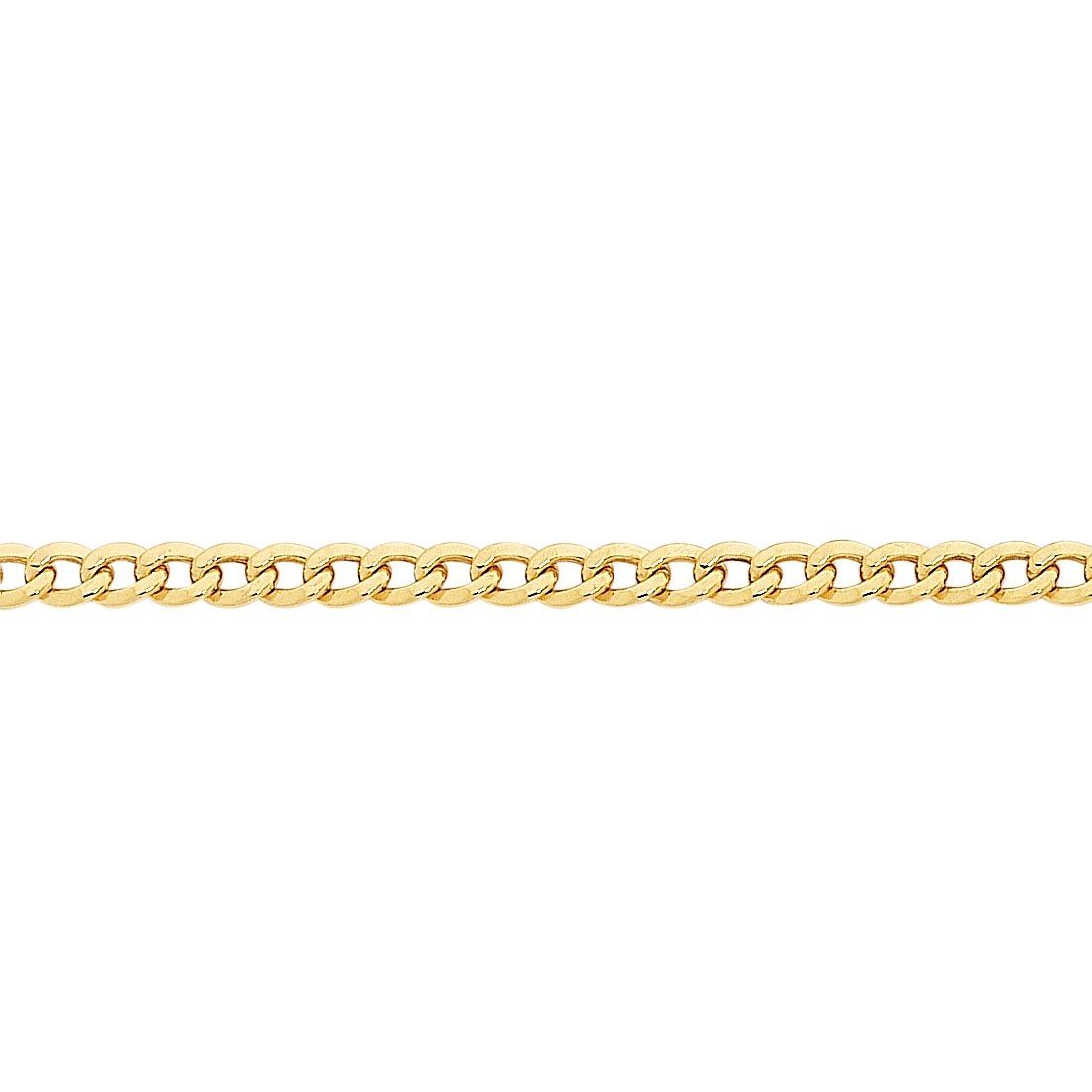 9ct Yellow Gold Silver Infused Curb Anklet Anklet Bevilles 