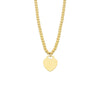 9ct Yellow Gold Silver Infused Heart Charm Necklace Necklaces Bevilles 