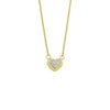 9ct Yellow Gold Silver Infused Crystal Puff Necklace Necklaces Bevilles 