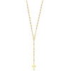 9ct Two Tone Gold Silver Infused Rosary Bead Necklace Necklaces Bevilles 