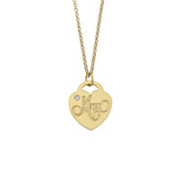 9ct Yellow Gold Silver Infused Mum Heart Pendant Necklaces Bevilles 