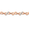 9ct Rose Gold Silver Infused Crystal Infinity Bracelet Bracelets Bevilles 