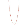 9ct Rose Gold Silver Infused Chain And Ball Necklace 45cm Necklaces Bevilles 