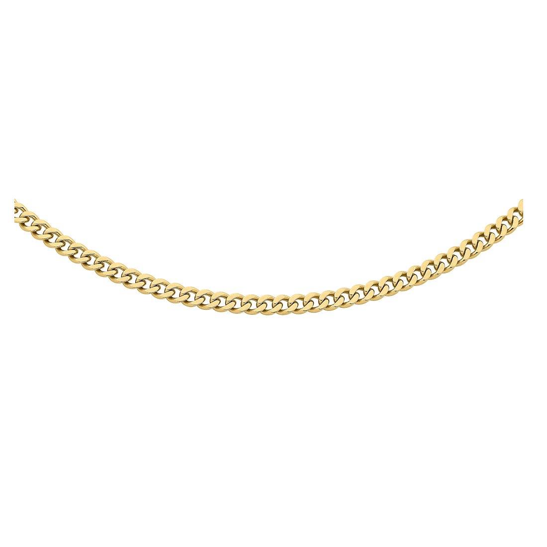 Stainless Steel Gold Colour Men's Curb Necklace Necklaces Bevilles 