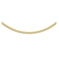 Stainless Steel Gold Colour Men's Curb Necklace 65cm Necklaces Bevilles 