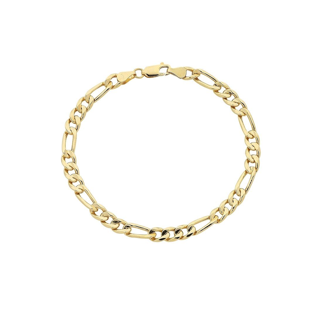 9ct Yellow Gold Figaro Bracelet Bracelets Bevilles 
