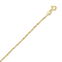 9ct Yellow Gold 50cm Diamond Cut Twist Necklace Necklaces Bevilles 