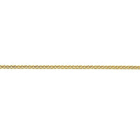 9ct Yellow Gold Diamond Cut Wheat Necklace 40mm Necklaces Bevilles 