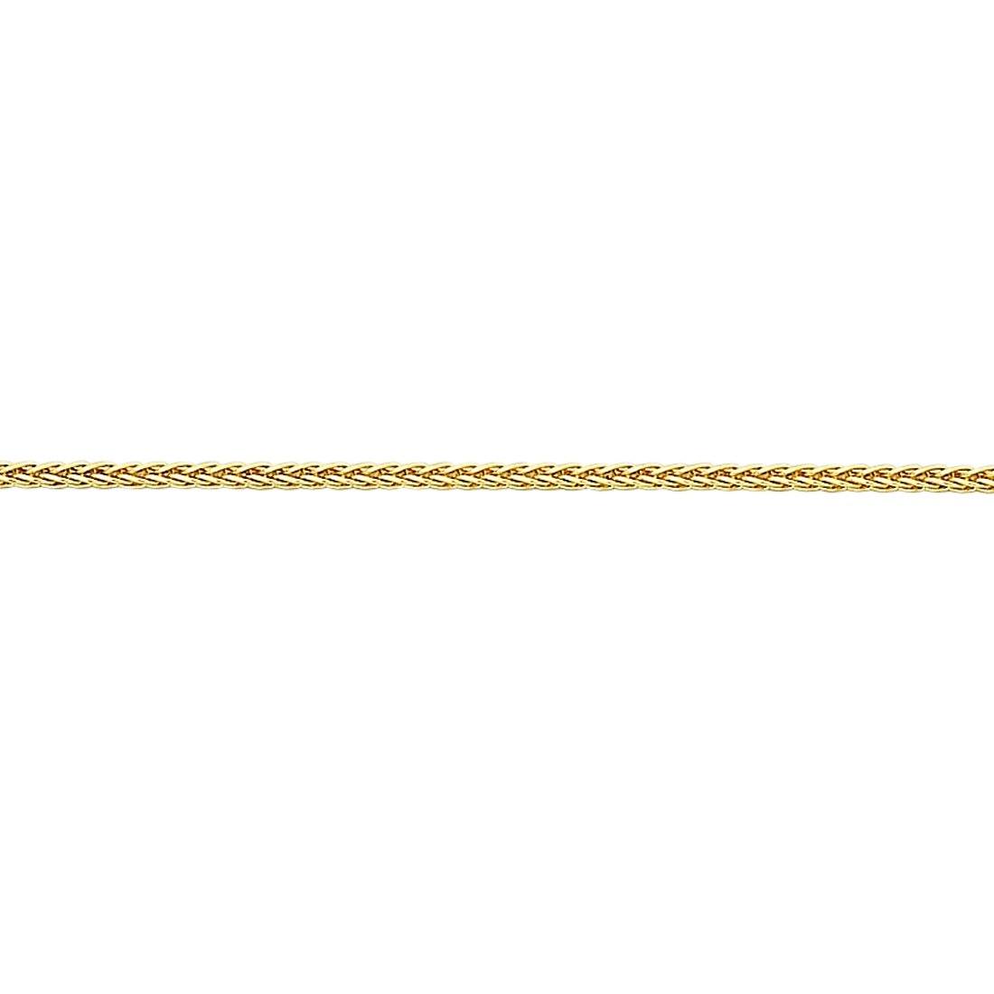 9ct Yellow Gold Diamond Cut Wheat Necklace 40mm Necklaces Bevilles 